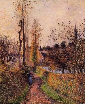 El camino de Basincourt 1884 Camille Pissarro Pinturas al óleo